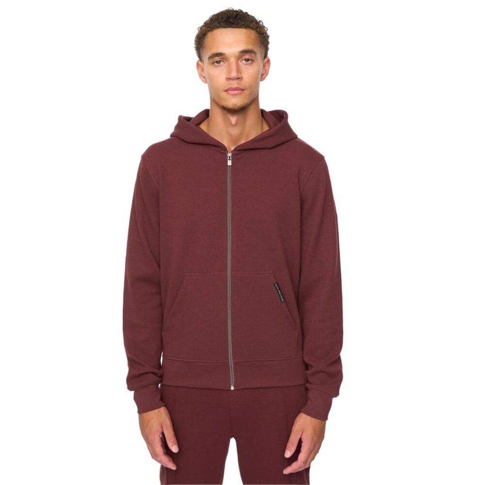 Duck and Cover Mens Optimus Full Zip Hoodie / Wine